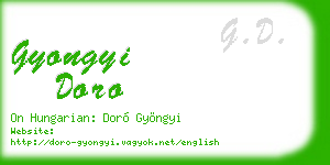 gyongyi doro business card